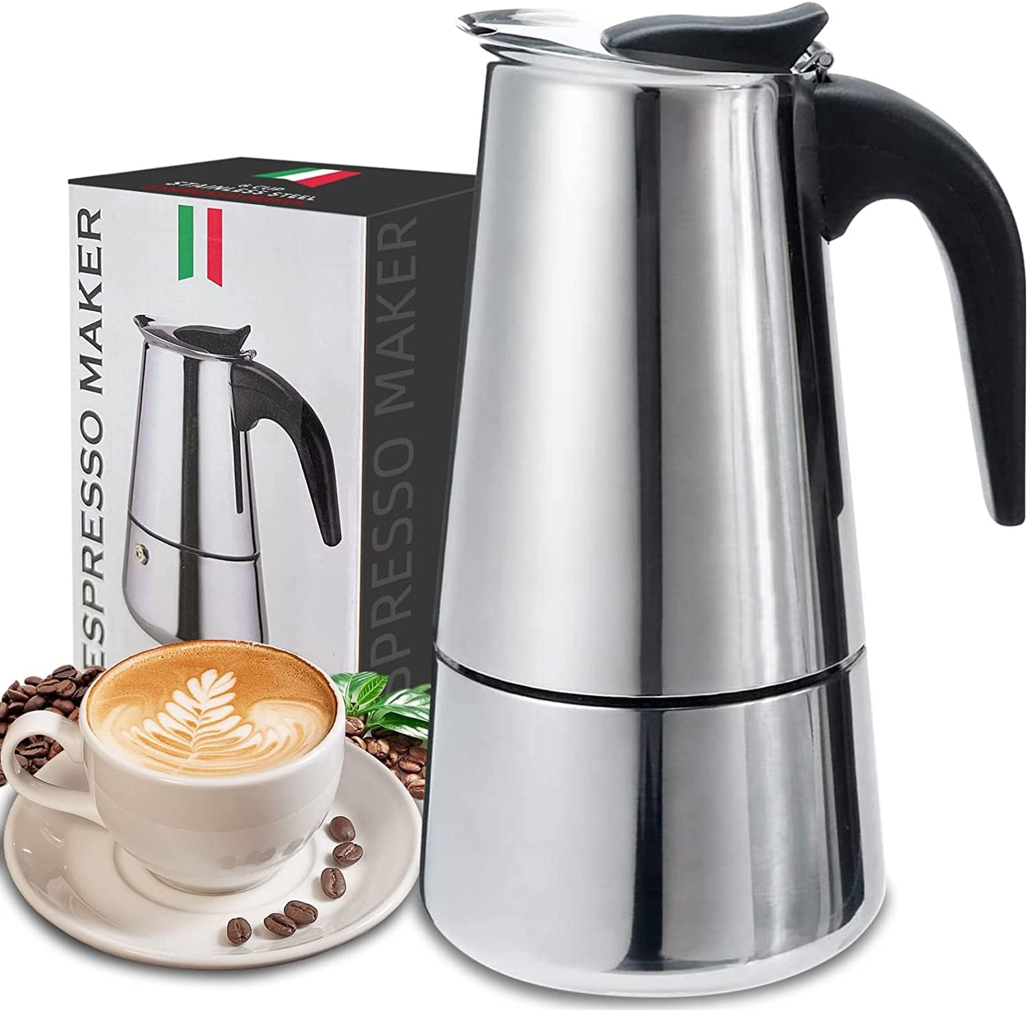 4/6/9 tazas Moka Pot Caffe Taz - Quality Coffee Equipment reseña y precio