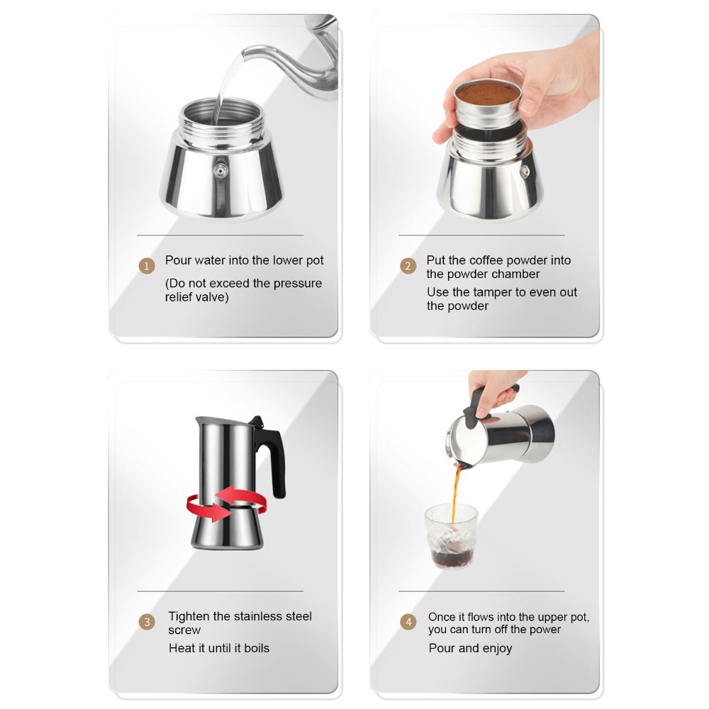Cafetera Moka de Acero Inoxida - Quality Coffee Equipment reseña y precio